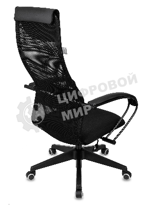 Кресло Бюрократ CH-607 TW-01 черный, сетка, подголовник
