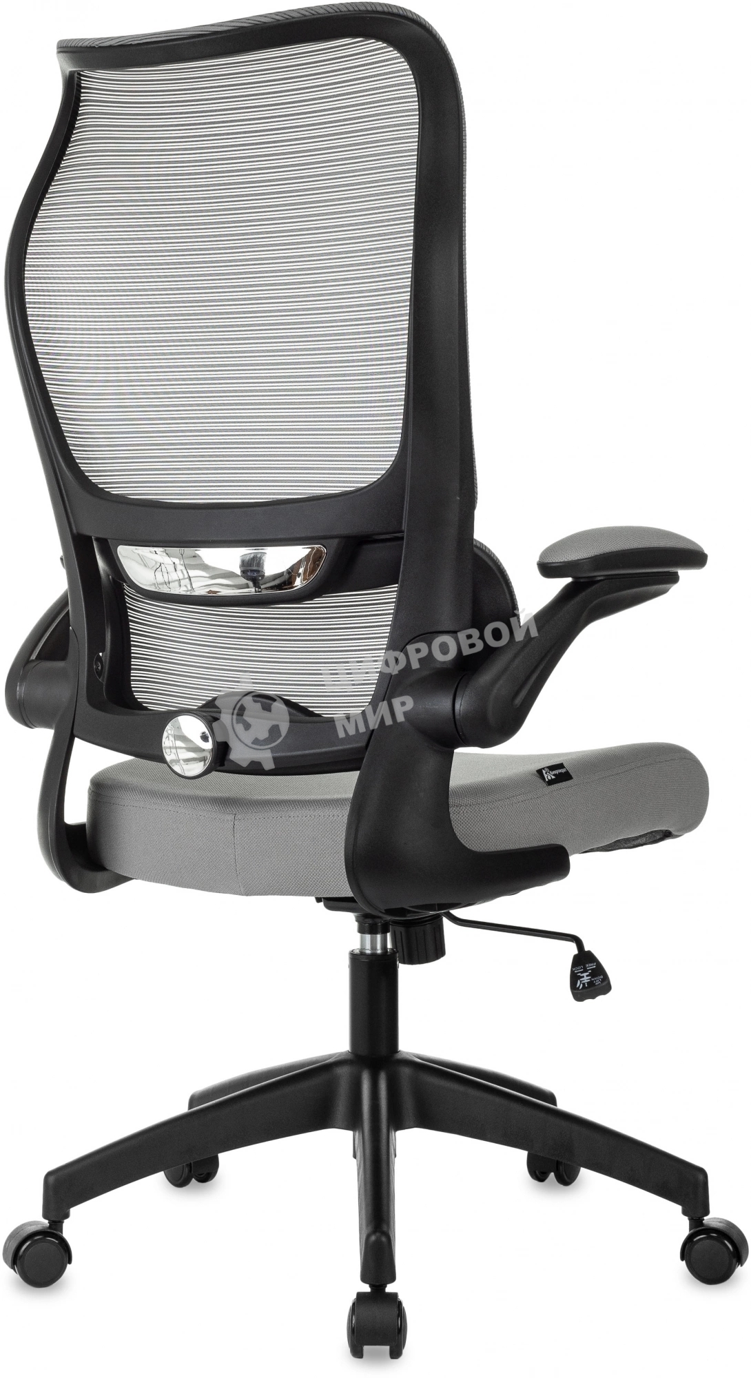 Кресло руководителя Бюрократ Sigma 1 серый, сетка/ткань, крестов. пластик
