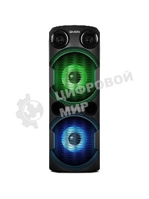 Колонка АС SVEN PS-750, черный (80 Вт, TWS, Bluetooth, FM, USB, microSD, LED-дисплей, 2х4400мА*ч)
