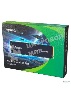 Накопитель SSD Apacer AS2280Q4X, 512Gb, M.2 2280, PCIe 4.0 x4, NVMe, R/W 4500/2500, с радиатором