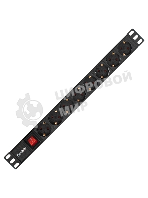 Блок розеток горизонтальный ExeGate ServerPro PDU-19H804 Al-8S-EU2.5-SW, 19