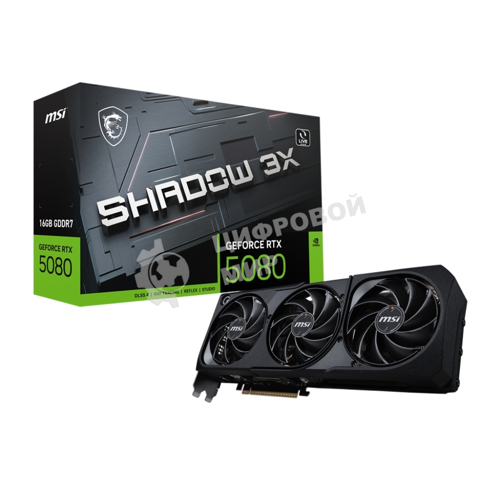 Видеокарта MSI GeForce RTX 5080 16G SHADOW 3X