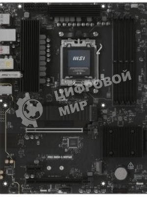 Материнская плата MSI PRO B850-S WIFI6E, AM5, AMD B850, 4xDDR5, 4xSATA, 2xM.2, 1xPCIe 4.0 x16, 1xPCIe 4.0 x4, 1xPCIe 3.0 x1, 1xDP, 1xHDMI, 1x2.5Gb LAN, Wi-Fi 6E, Bluetooth 5.3, 1xUSB-C 10Gbps, 3xUSB-A 10Gbps, 4xUSB-A 5Gbps, 3x3.5 мм, 7.1, ATX