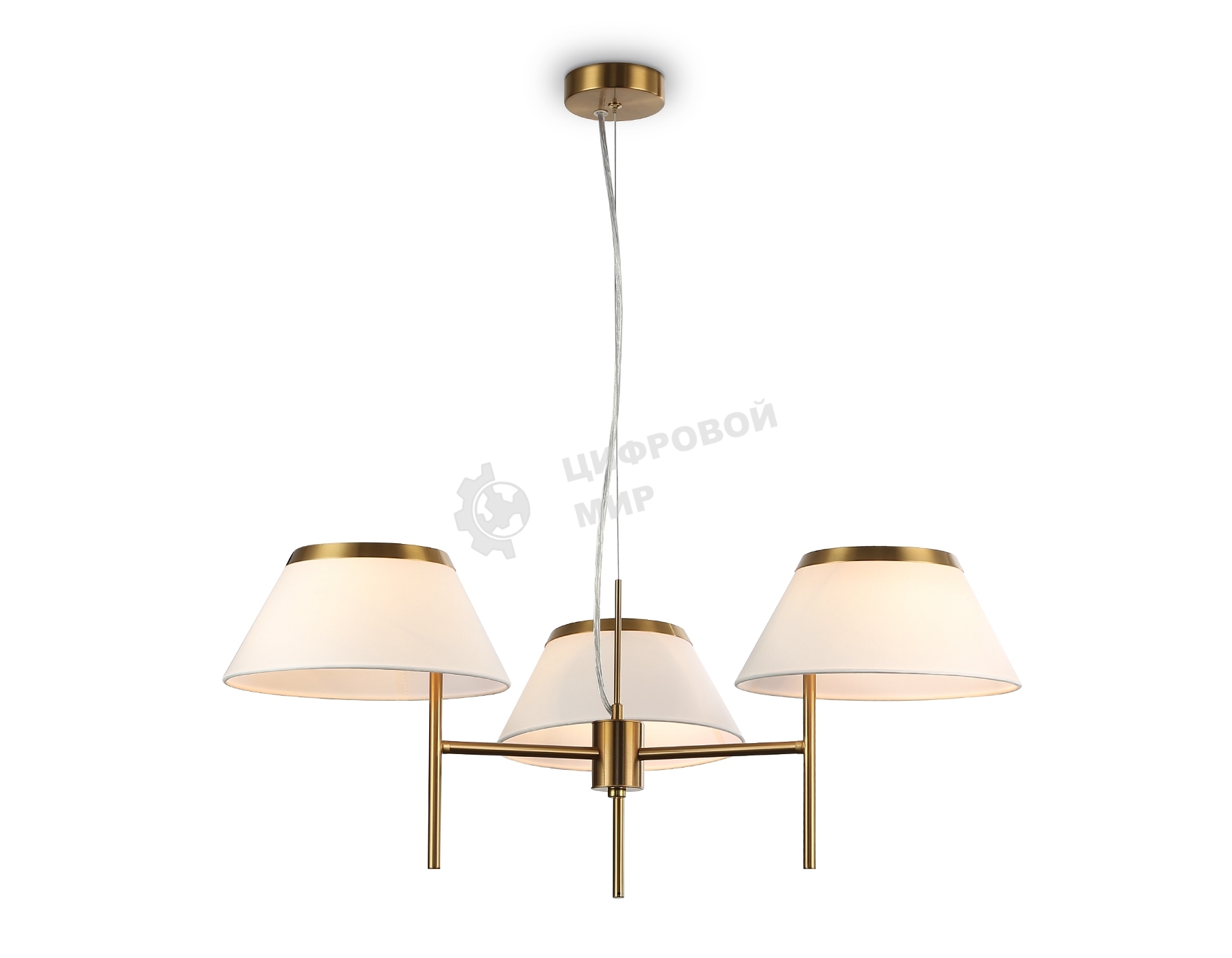 Люстра Ambrella light LH72471/3 BS/WH латунь/белый Е14/3 max 40W D800*290-1080