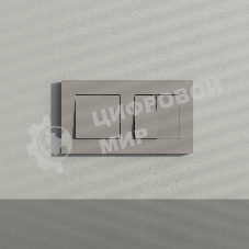 Рамка на 2 поста Slab (дымчатый софт) W0022917