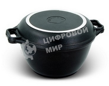 Казан литой КУКМОР К44а с кр/сковор 4, 0л 4,0л с крышкой-сковородой