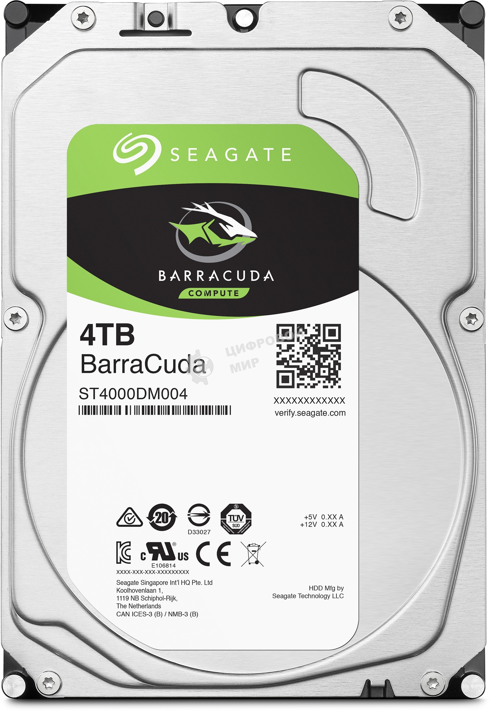 Жесткий диск Seagate Barracuda 3.5 4Tb 5400RPM OEM SATA 6Gb/S 256MB ST4000DM004