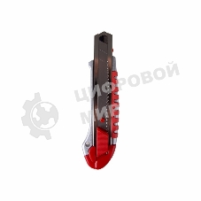 Нож с сегментированным лезвием Rexant 25 мм, металлический обрезиненный корпус, с дополнительным замком на лезвии