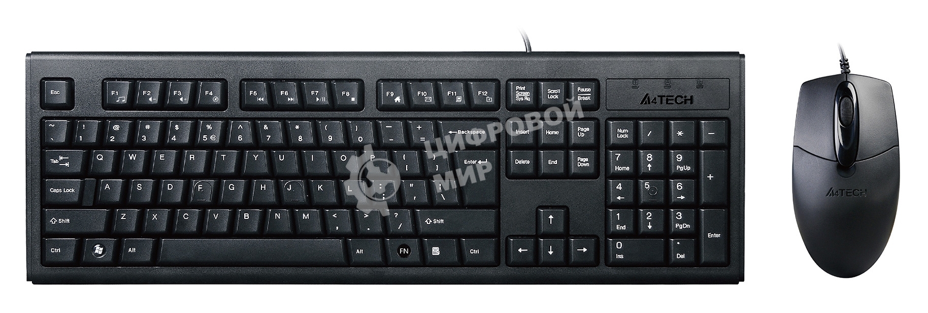 Комплект клавиатура + мышь A4 KRS-8372 клав:черный мышь:черный USB
