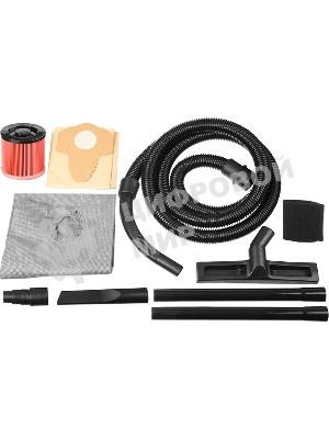 Строительный пылесос Зубр ПУ-60-1400 М4 серый/красный, 1400 Вт, уборка сухая/влажная/выдув, пылесборник мешок/контейнер, 60 л