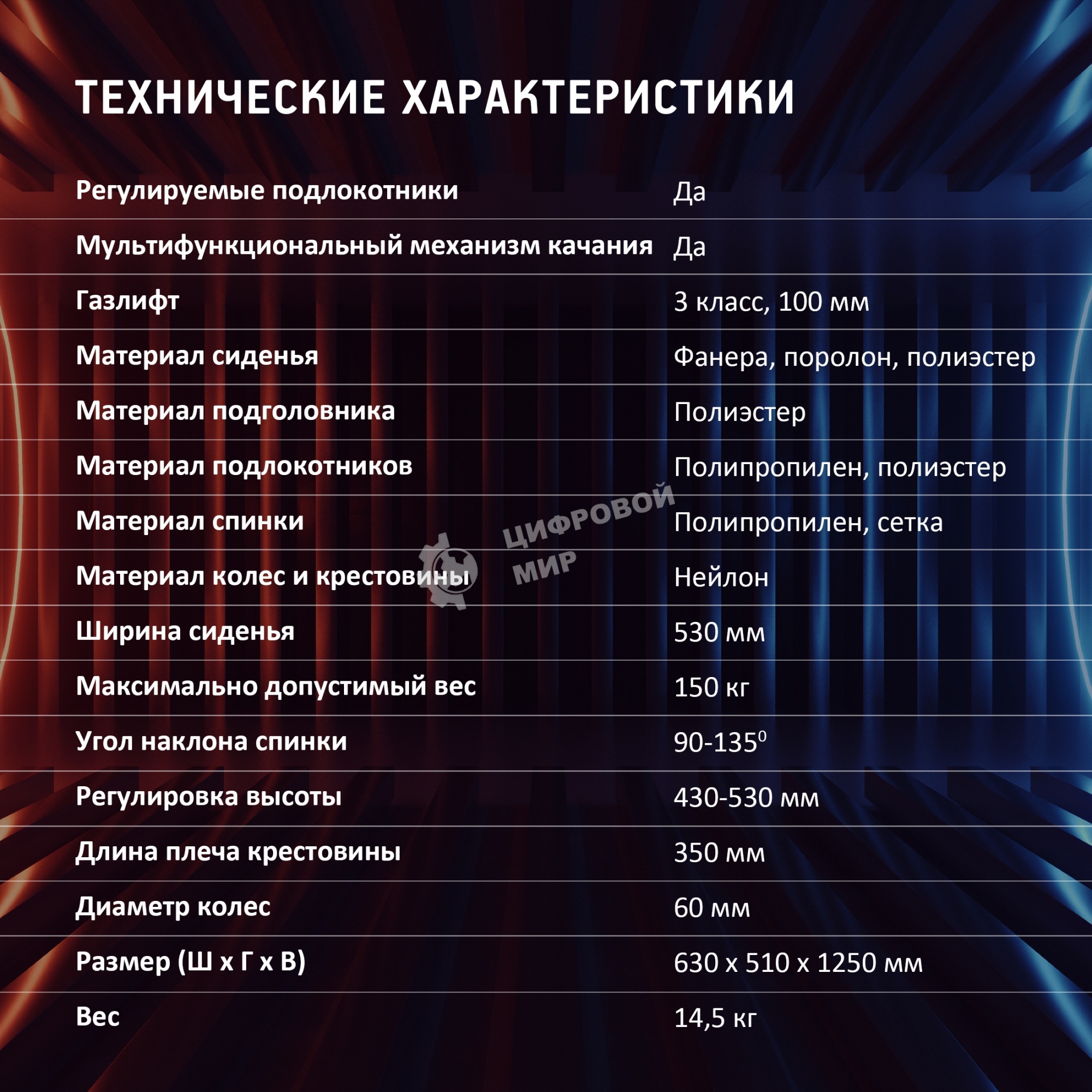 Кресло игровое Оклик 111G черный/синий сиденье черный сетка/ткань с подголов. крестов. пластик черный