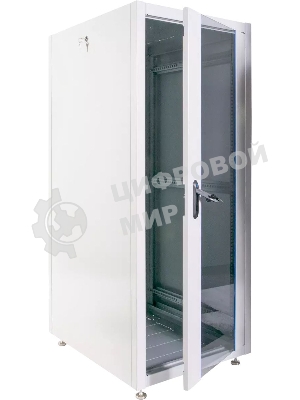 Шкаф телекоммуникационный напольный ЭКОНОМ 30U (600 × 800) дверь стекло, дверь металл