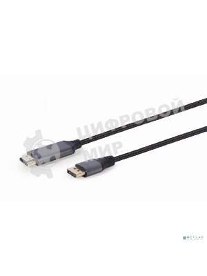 Кабель DisplayPort->HDMI Cablexpert CC-DP-HDMI-4K-6, 4K, 1.8м, 20M/19M, черный, экран, пакет