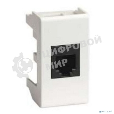 Компьютерная розетка Viva RJ-45 кат.5Е, неэкранированная (8P8C, Hyperline, Dual IDC), белая, 1 модуль