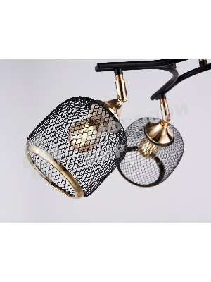 Светильник Ambrella light TR80177/4 BK/FGD черный/золото E27/4 max 40W D640*260