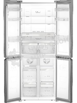 Холодильник Hotpoint HFP4 480I X нержавеющая сталь трехкамерный 300/150л морозилка снизу, No Frost, Side by Side