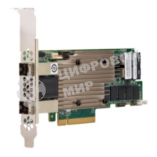 Контроллер MegaRAID 9480-8I8e SGL (05-50031-00), PCIe 3.1 x8 LP, SAS/SATA/NVMe, RAID 0,1,5,6,10,50,60, 16port(2 * int SFF8643 + 2 * ext SFF8644), 4Gb Cache, 3516ROC