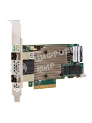 Контроллер MegaRAID 9480-8I8e SGL (05-50031-00), PCIe 3.1 x8 LP, SAS/SATA/NVMe, RAID 0,1,5,6,10,50,60, 16port(2 * int SFF8643 + 2 * ext SFF8644), 4Gb Cache, 3516ROC