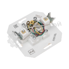 Розетка телефонная Kranz DEA RJ11 с/у мех. бежевый