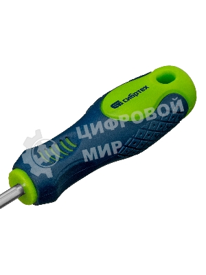Отвертка Сибртех, SL5,0 х 100 мм, CrV, двухкомпонентная рукоятка