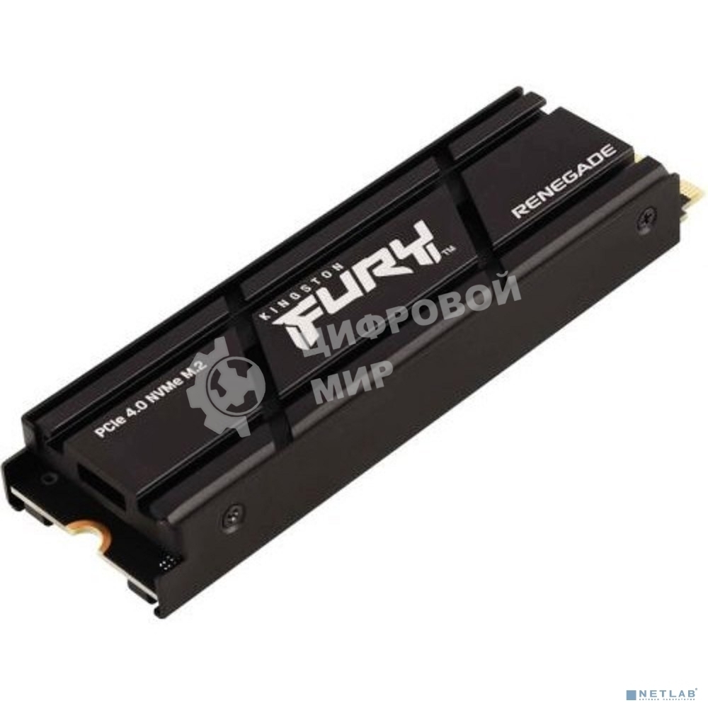 Накопитель SSD Kingston Fury Renegade, 4Tb, PCIe 4.0 x4, M.2 2280, NVMe, R/W 7300/7000, с радиатором