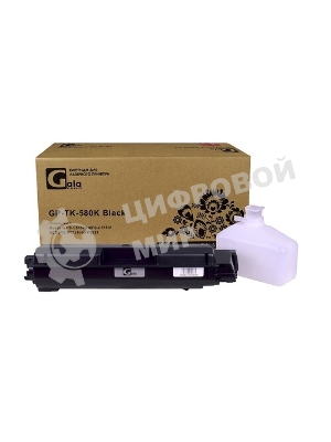 Тонер-туба GalaPrint GP-TK-580K для принтеров Kyocera FS-C5150DN/FS-C5150/ECOSYS P6021cdn/P6021 с бункером отработанного тонера черный 3500 копий