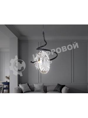 Светильник Ambrella light LH15001 BK/SM черный/дымчатый G9 max 40W D190*1400