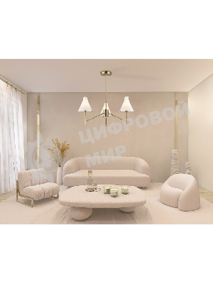 Люстра Ambrella light LH57131/3 BS/FR латунь/белый матовый E14/3 max 40W D650*590