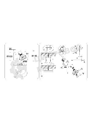 Светильник Ambrella light TR8655 BK/GD черный/золото E14 max 60W 170*100*140