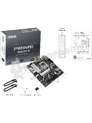 Материнская плата ASUS PRIME B850M-K, AM5, AMD B850, 2xDDR5, 4xSATA, 2xM.2, 1xPCIe 5.0 x16, DisplayPort, HDMI, 1x2.5Gb LAN, 3x3.5 мм, 7.1, microATX