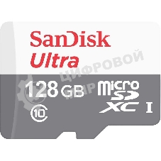 Флеш карта microSD 128Gb SanDisk microSDXC Class 10 Ultra UHS-I 100Mb/s