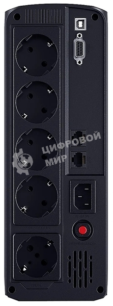 Источник бесперебойного питания UPS CyberPower VP1200ELCD Line-Interactive 1200VA/720W USB/RS-232/RJ11/45 (4 + 1 EURO)