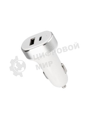 Автозарядка в прикуриватель Rexant АЗУ USB-A+USB-C, 3.1 A белый