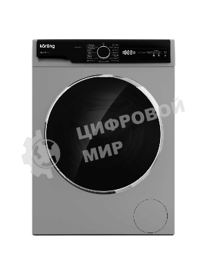 Стиральная машина Korting KWD 58L1496S серебристый, загрузка фронтальная 9 кг, 1400 об/мин., класс: А