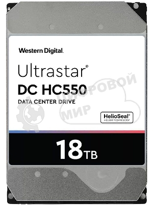 Жесткий диск Western Digital Original SATA-III 18Tb 0F38459 WUH721818ALE6L4 Ultrastar DC HC550 (7200rpm) 512Mb 3.5