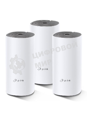 Домашняя Mesh Wi-Fi система TP-Link Deco E4 (3-Pack), 1167 Мбит/с (5 ГГц: до 867 Мбит/с + 2,4 ГГц: до 300 Мбит/с), 2 порта 100 Мбит/с, 2 встроенные антенны на каждом модуле Deco