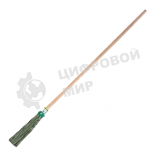 Метла Сибртех полипропиленовая 215 х 280 мм круглая, с черенком