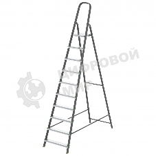 Стремянка Сибртех, 10 ступеней, стальной профиль, алюминиевые ступени