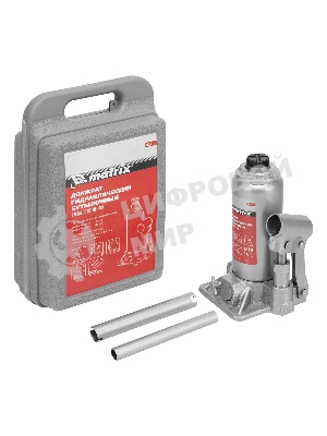 Домкрат гидравлический бутылочный Matrix, 3 т, h подъема 178–343 мм, в пласт. кейсе