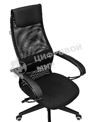 Кресло Бюрократ CH-607 TW-01 черный, сетка, подголовник