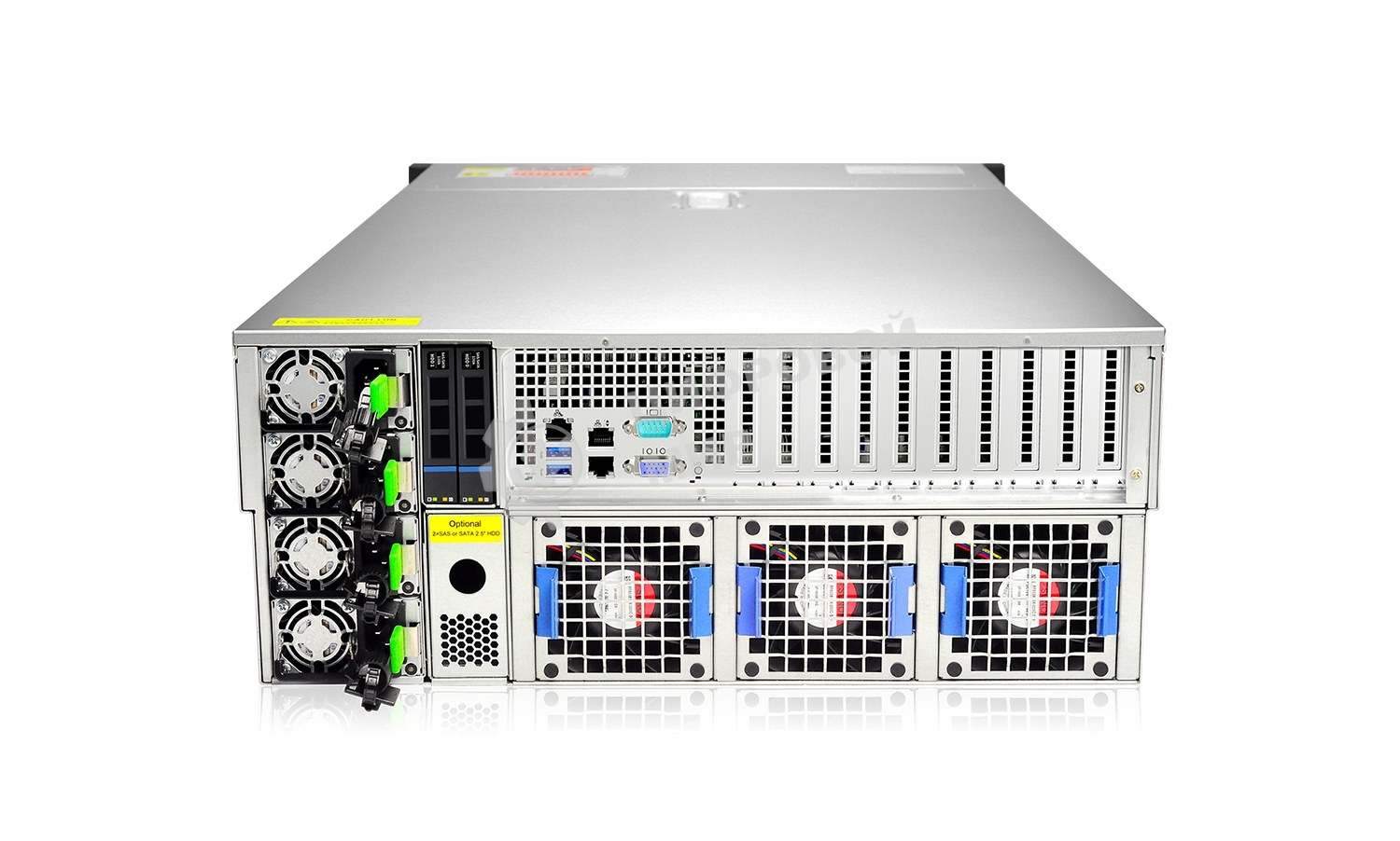Серверная платформа Gooxi ASR4110G-D10R-G2 4U 10 bay server with direct  bp,based on AMD 7003 series 10x PCIE slots ar rear,support 10 GPU cards 2x 2.5