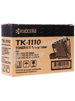 Картридж лазерный Kyocera TK-1110 (1T02M50NX0/1T02M50NX1) черный для FS-1040/FS-1060DN/FS-1020MFP/FS-1025MFP/FS-1120MFP/FS-1125MFP 2500 стр.