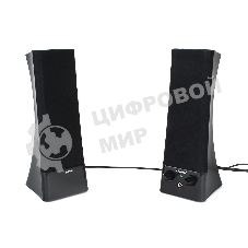 Акустическая система 2.0 Gembird SPK-500, черный, 6 Вт, рег. громкости, разъем для наушников, питание от сети