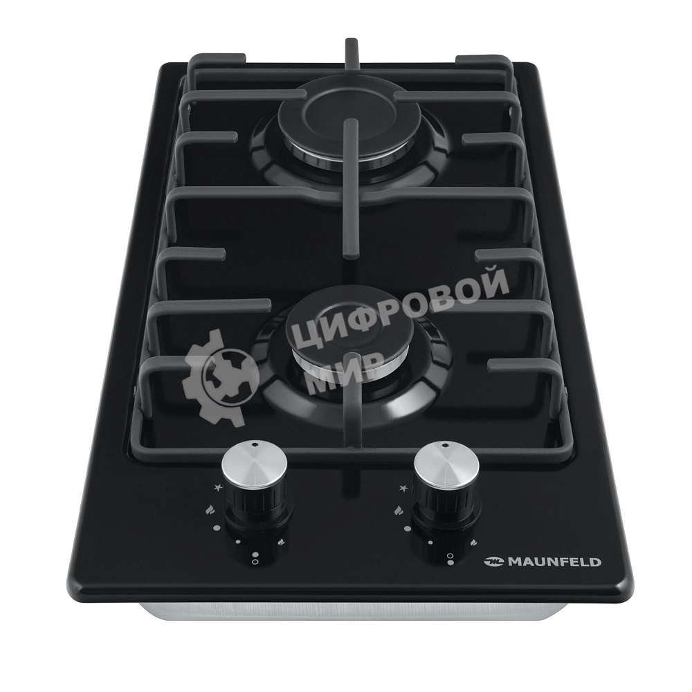 Газовая варочная панель Maunfeld EGHE.32.3EB/G, 2 конфорки, эмалированная сталь, черный