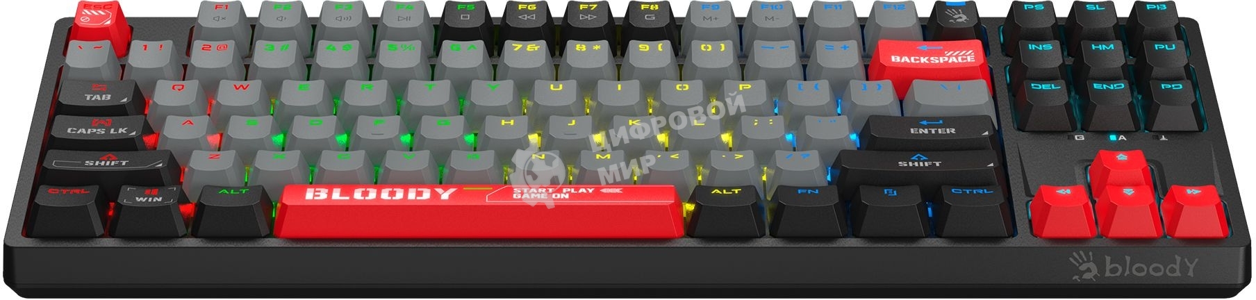 Клавиатура проводная A4Tech Bloody S87 Energy USB черный/красный