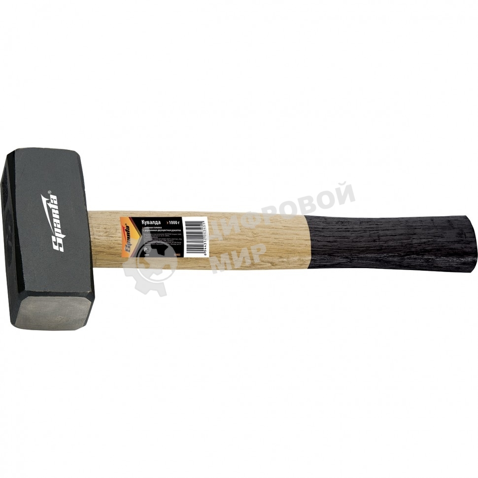 Кувалда Sparta 1000 г, кованая головка, деревянная двухцветная рукоятка