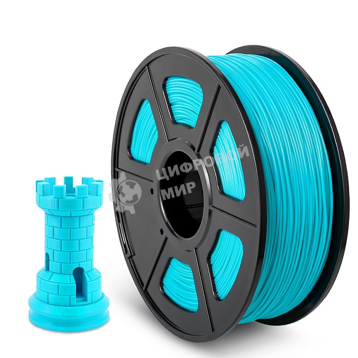 Филамент NVPrint ABS Cyan для 3D печати диаметр 1.75мм длина 330 метров масса 1 кг