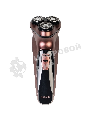 Электробритва Galaxy Line GL 4209, бронзовый, аккумуляторная, 5 Вт, Li-Ion аккумулятор емкостью 600 мА*ч, вр. непр. работы до 1,5 ч, ножи из нержавеющей стали, 3 независимые плавающие головки, возможность промывки бреющего блока, индикатор заряда и работы, встроенный триммер для подравнивания висков, USB зарядка