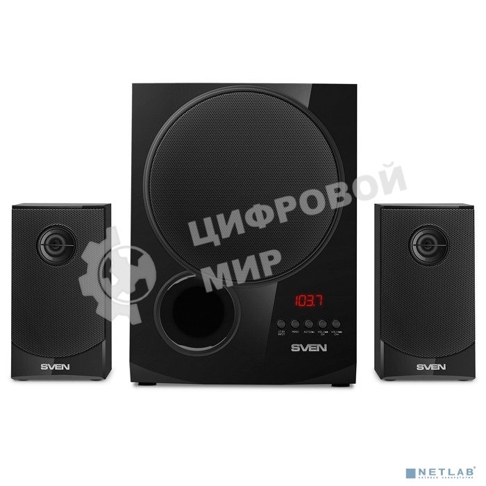 Акустическая система 2.1 SVEN MS-2080/70 Watt/~220V 50Hz/FM-тюнер, USB/SD, дисплей/BLUETOOTH/ПДУ/Black