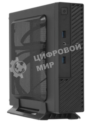 Компьютерный корпус Slim Case Powerman ME100S-BK front fan 4cm, 120W adapter, Mini ITX, VESA